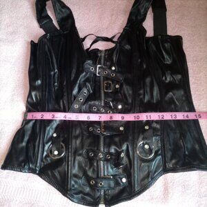 Faux Leather Corset Top